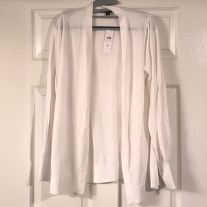 NWT Ann Taylor White Cardigan Size M